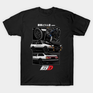 Toyota Ae86 Trueno Initial D Anime version T-Shirt